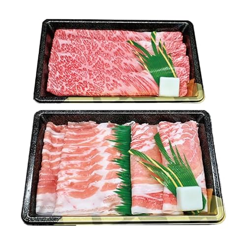 [ ギフト用 ][ 常陸牛・ローズポークすき焼きセット(2~3人前)] 常陸牛 肩ロース 約180g ローズポーク 約200g (ロース100g ばら100g)(茨城県共通返礼品・茨城県産)