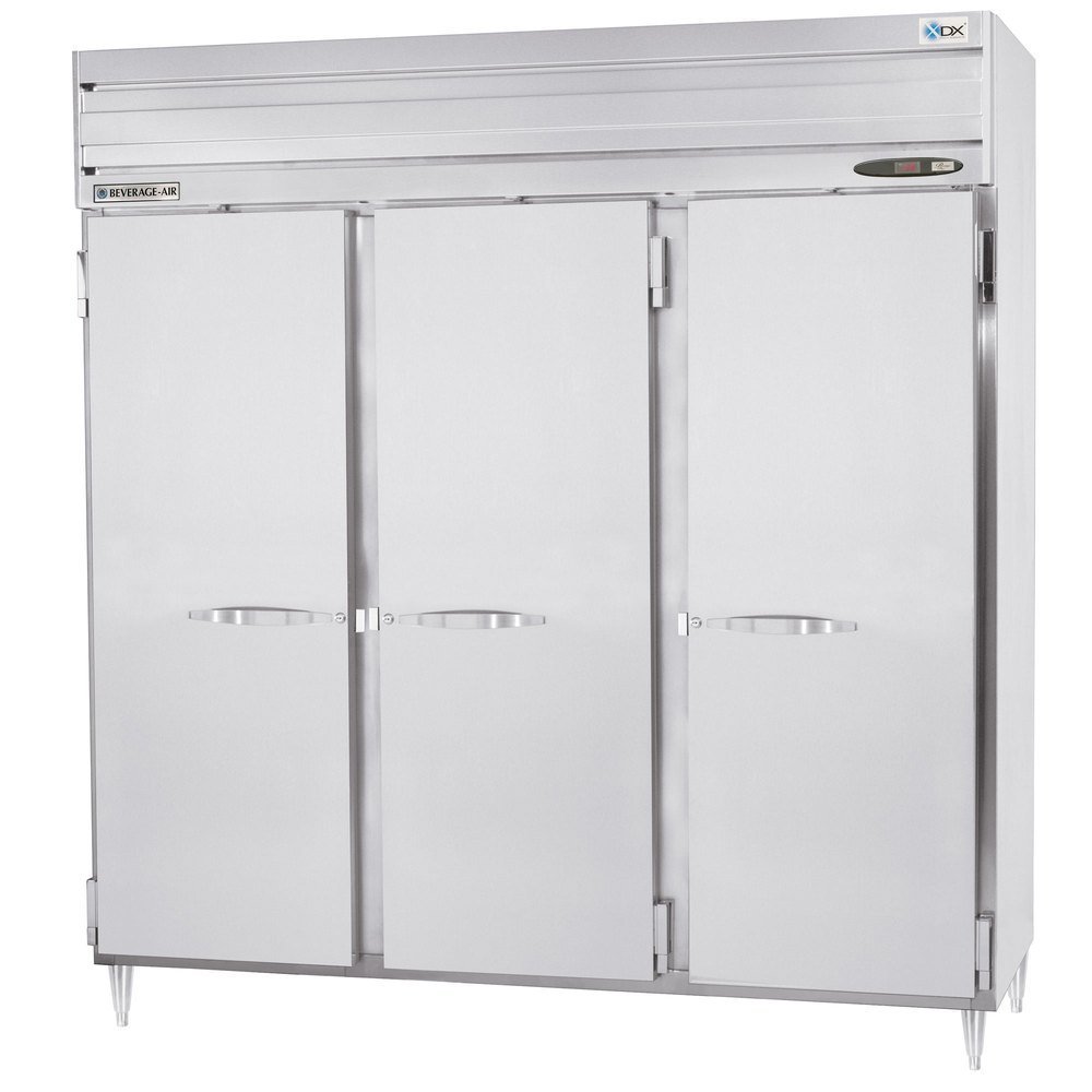 Beverage-Air P Series - Top Mount - Pass Thru Refrigerator - Three Section - Solid Door by Beverage Air – 78.7 cubic_feet, Model PRD3HC-1AS