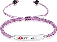Vista 191 de mnmoom Pulseras de alerta médica para mujer, pulseras de identificación médica de corazón de acero inoxidable con grabado gratuito