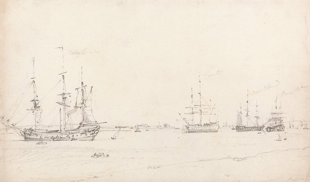 John Constable Four East Indiamen Grand Poster Mural