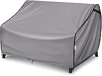 Vista 12 de Funda impermeable para sofá de exterior de 88W×40D×33H - Protector resistente para banco de patio de 3 plazas, se ajusta a muebles de 86-88 pulgadas