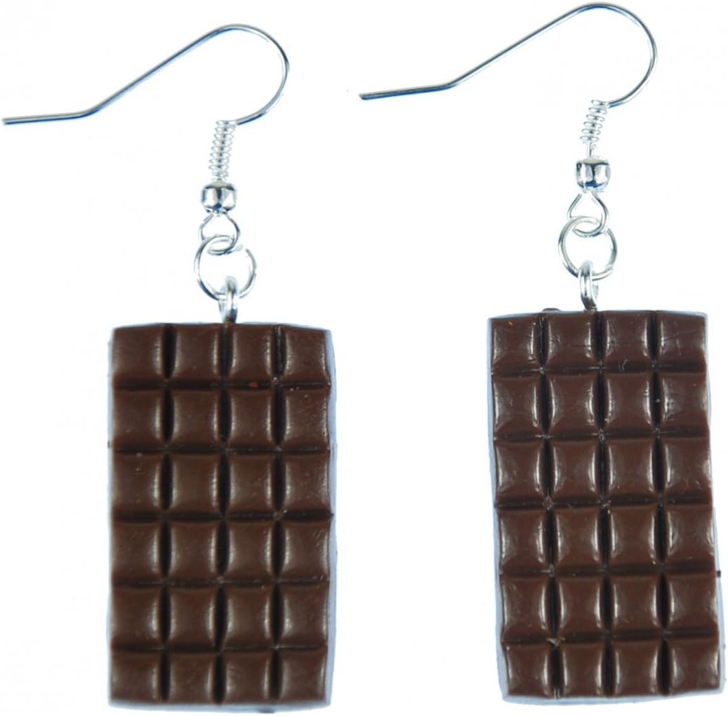 Chocolate Earrings Miniblings Milk Bar Brown 3D Panel