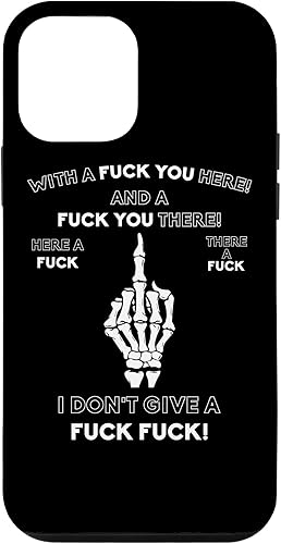 Vista 40 de Funda para iPhone 13 Pro Max Skeleton Middle Finger F You Pun Humor para adultos