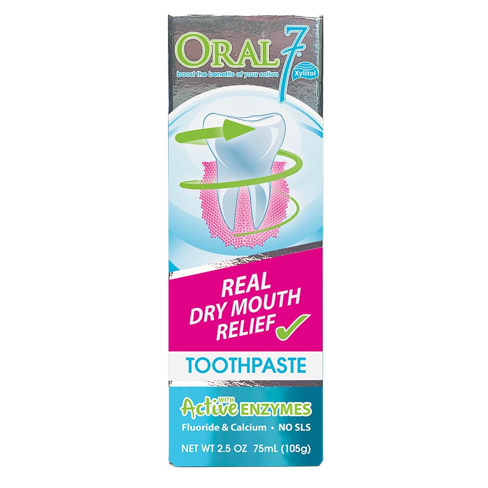 Oral7 Dry Mouth Moisturizing Toothpaste Containing Enzymes 2 5oz