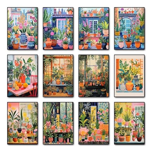 Décor Intérieur Moderne Tableau Végétal Rétro Sans Entretien