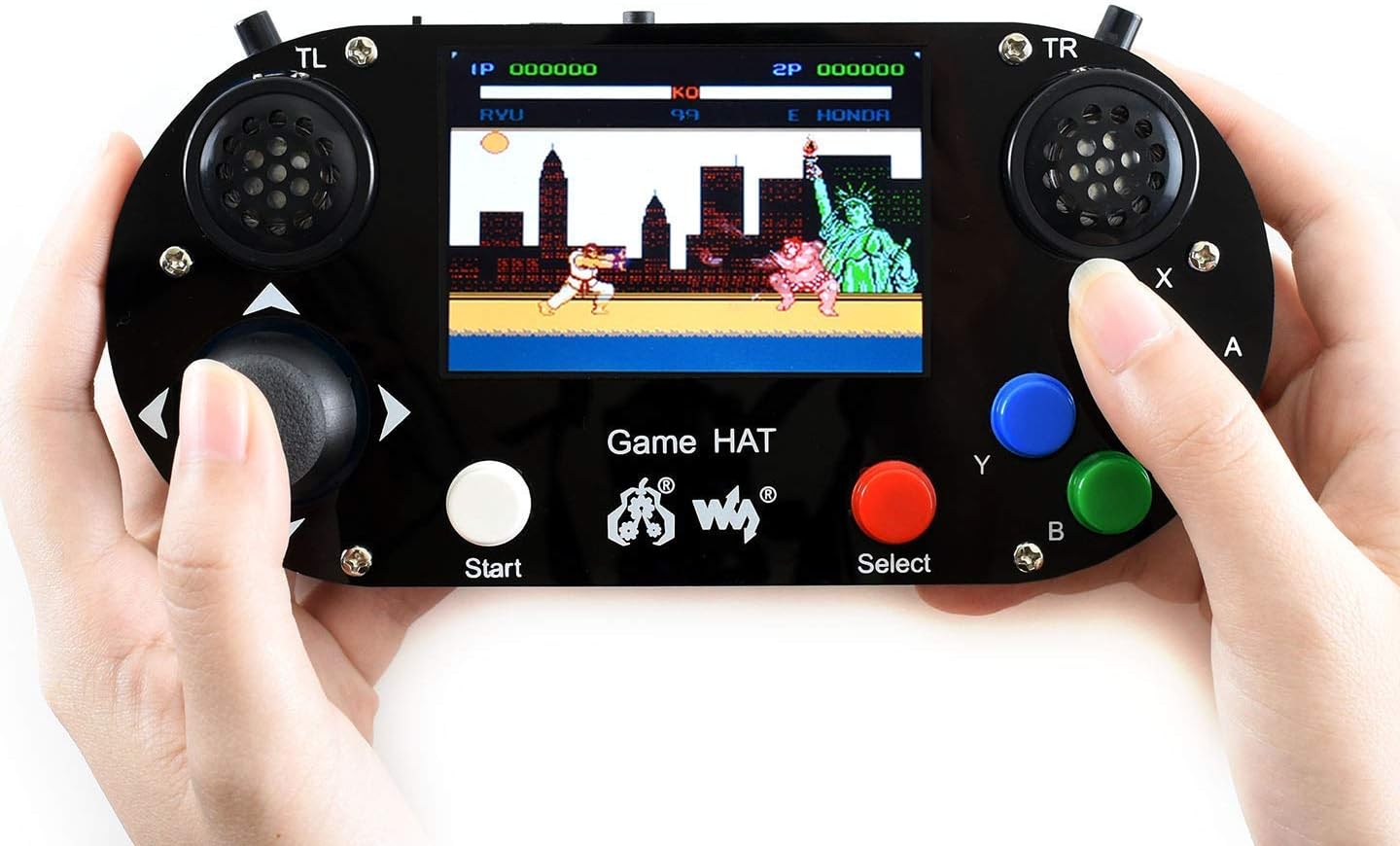 waveshare Game HAT for Raspberry Pi A+/B+/2B/3B/3B+/ Zero/Zero W/Zero WH Portable Game Console with 3.5inch IPS Screen Smoothly Display