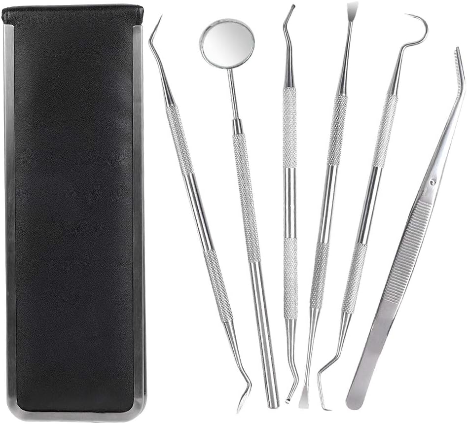 DodoBee Dental Picks Stainless Steel, 6 PACK Dental Pick Oral Care Kit, Ergonomic & Powerful Dental Tools Hygiene Kit, Effective Cleaning Plaque Remeover for Teeth, Professional Teeth Cleaning Tools