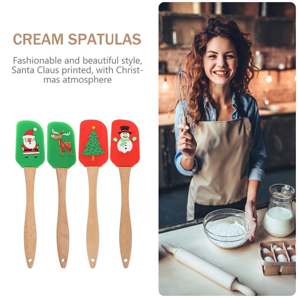 ifundom 5pièces Spatules de Cuisine Silicone Ergonomiques Ustensiles de Pâtisserie Pratiques pour Cuisine Quotidienne Suspension pour Rangement Facile