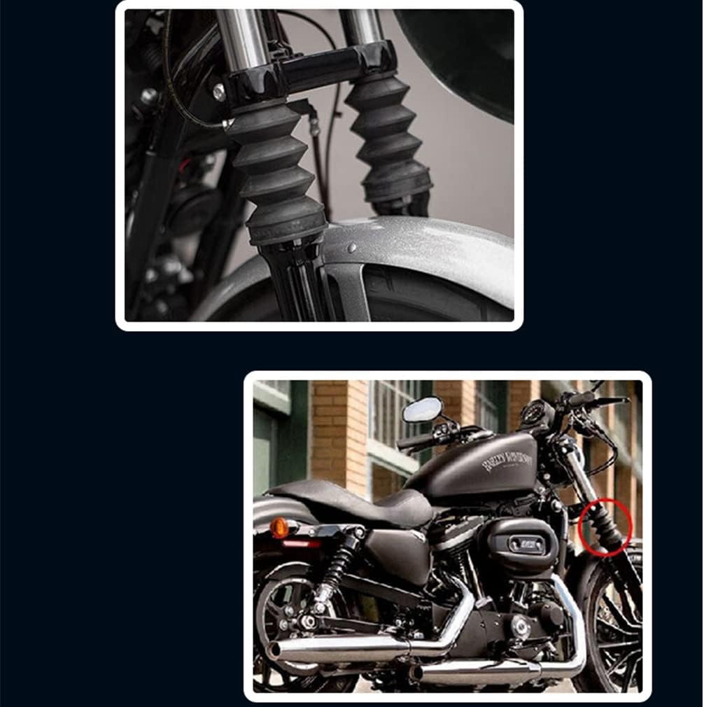 39mm Powersports Fork Guards,Universal Motorcycle Front Forks Covers Gaiters Gators Shock Boots Compatible for Harley Sportster XL883 1200 / Dyna FXD Powersports Fork Guards