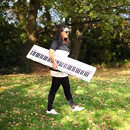 Alesis Recital White  88-klawiszowe pianino elektryczne / keyboard z półważoną klawiaturą, zasilaczem, wbudowanymi głośnikami i 5 brzmieniami premium