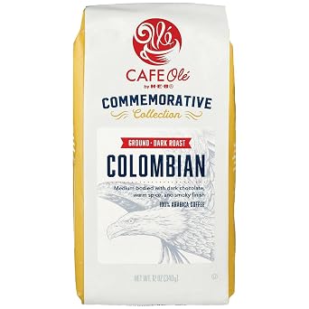 CAFE Ole Commemorative Collection Colombian Ground Coffee, Dark Roast, Warm Spices and Dark Chocolate, by H-E-B 12 oz (3 bags)