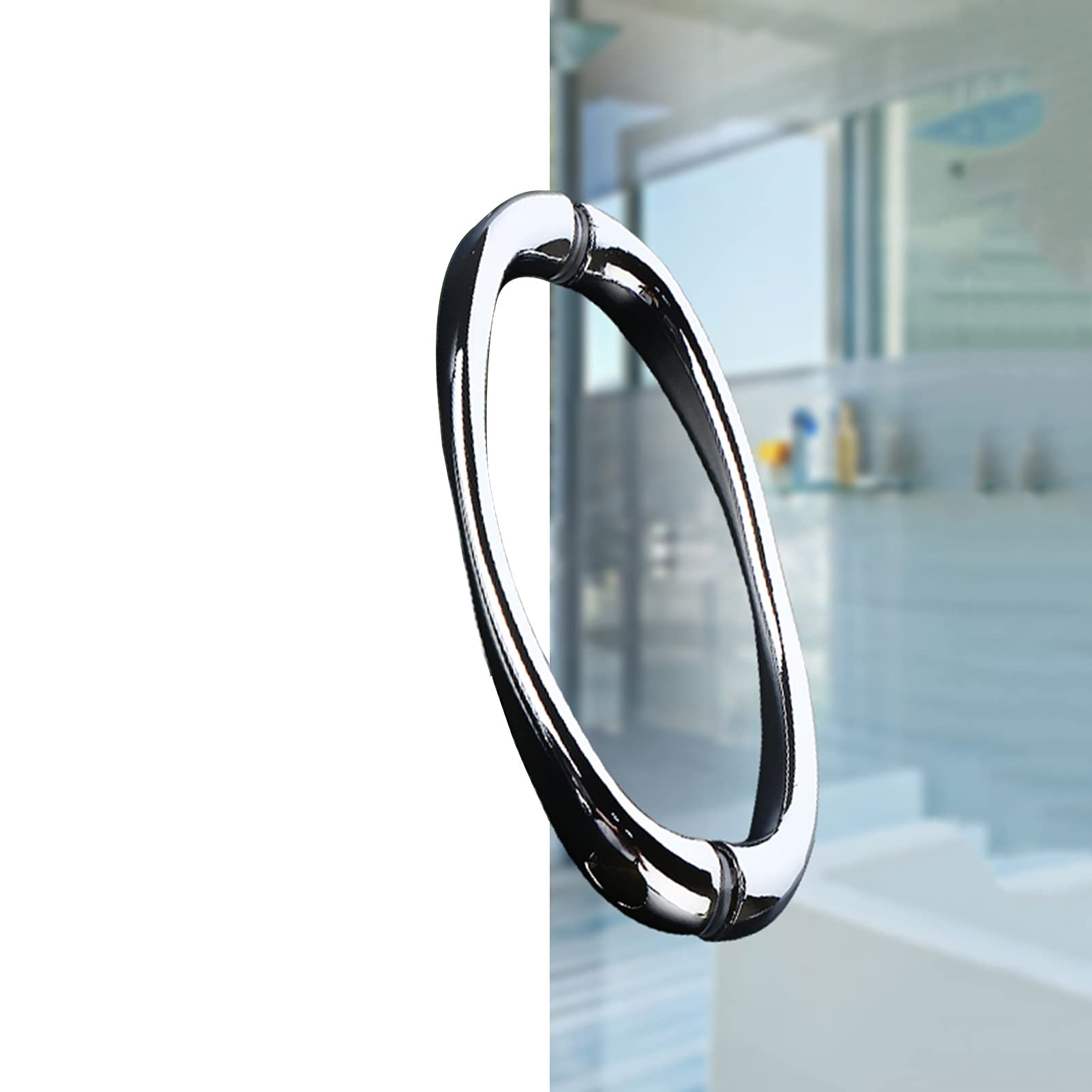 Poignée double face pour porte en verre de douche : remplacer un bouton rouillé sans percer