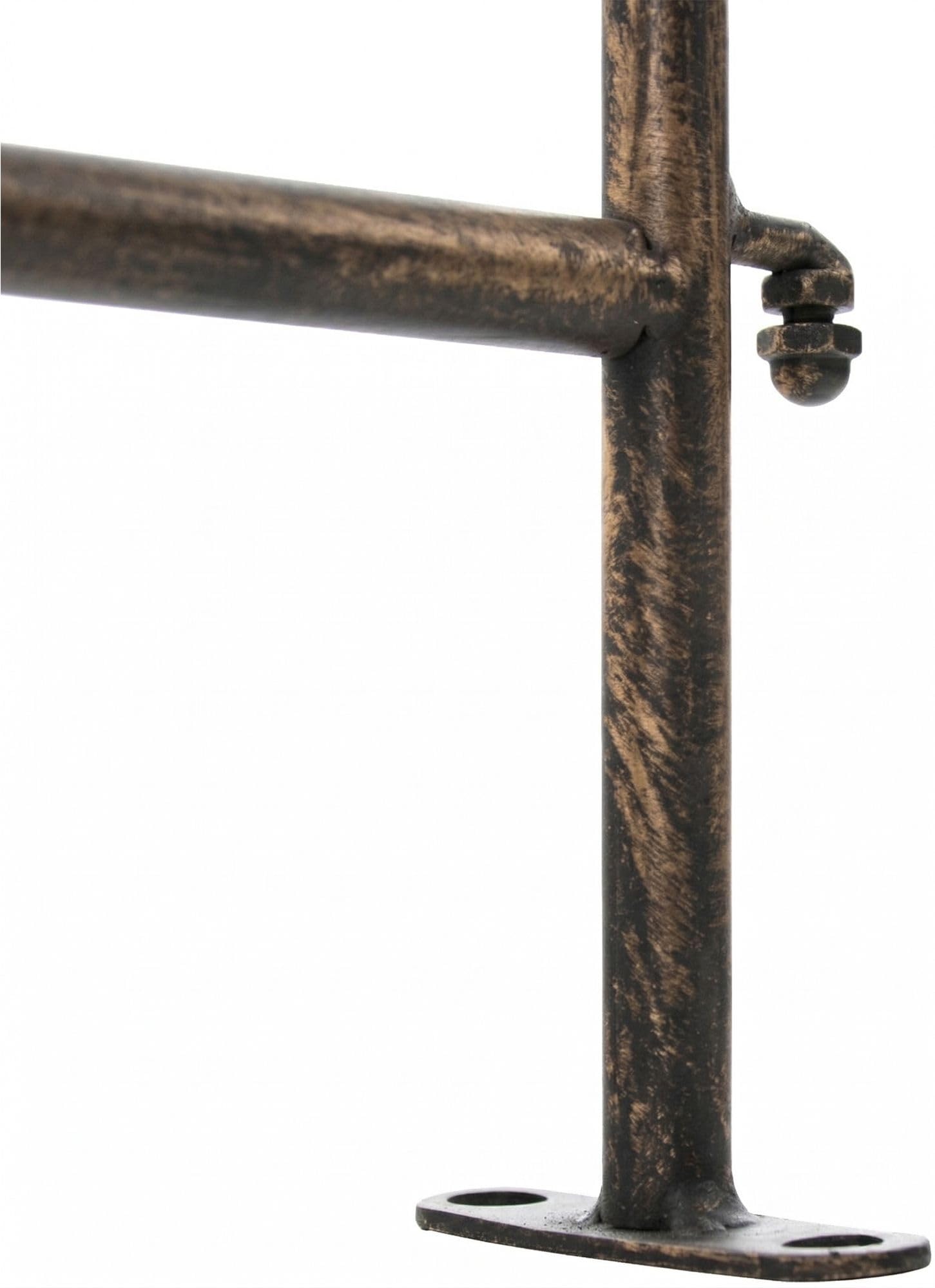 CLP Set da 4 recinzioni da Giardino in Ferro modulari Mangold Senza Cemento Stile Rustico Ideale per Giardino e terrazza Colore Bronzo