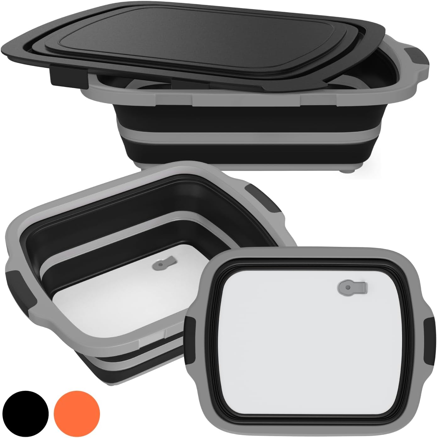 2-pack Xl Collapsible Bbq Prep Tub Camping Food Container Best Camping Food Containers