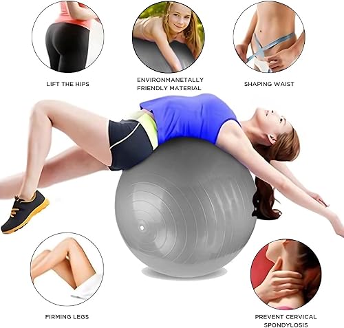 Miniatura 5 de Pelota ISO de fitness para fuerza central, equilibrio y estabilidad, pelota de ejercicio antiestallido para yoga, pilates y terapia física, equipo