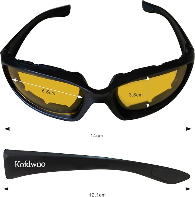 Gafas de moto para conducción diurna y nocturna con lente amarilla miniatura 6