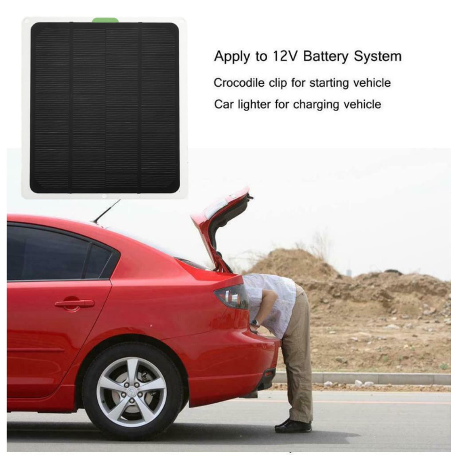 Pannello di alimentazione solare 20 W 12 V Caricabatterie solare portatile mantenimento a doppia porta USB batteria esterna per telefoni cellulari di voya,Caricatore del pannello So,