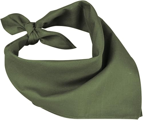 Bandana jumbo de color liso verde oliva (27" x 27"), Verde oliva (Olive Drab)