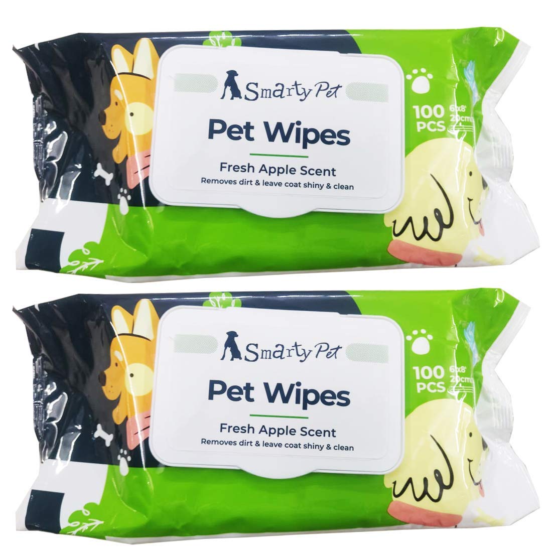 Agirav AntiBacterial Wet Wipes for Dogs, Puppies, Cats & Pets (100