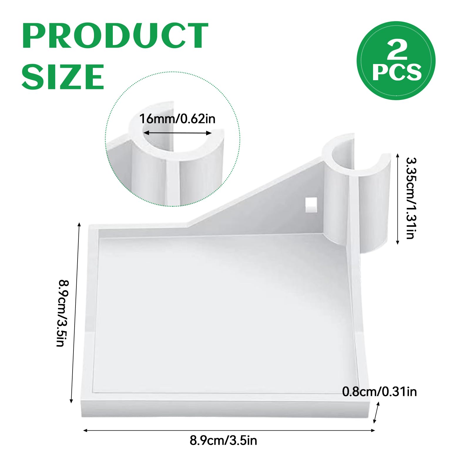 2 estantes de esquina para tienda de campaña, multifuncionales y ahorran espacio, compatible con barras de 16 mm, ideal para colocar la cámara higrómetro y equipos de plantación