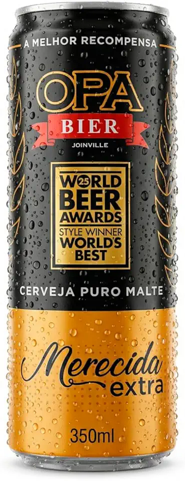 Cerveja Puro Malte Merecida Extra teor 5% 350ml Premiada no World Beer Awards 2025 (melhor cerveja Pilsen do mundo no estilo Czech Style Pale)