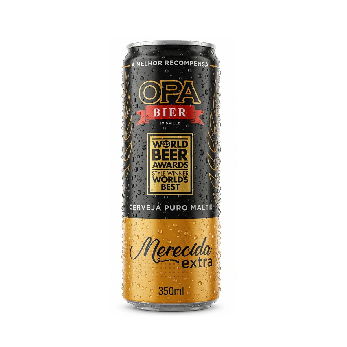 Cerveja Puro Malte Merecida Extra teor 5% 350ml Premiada no World