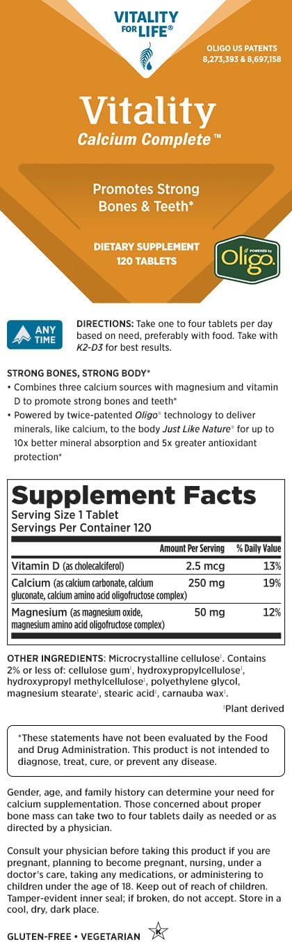 Melaleuca Vitality Calcium Complete - 120 Tablets