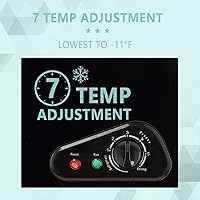 Vista 34 de Krib Bling - Congelador compacto de 7.0 pies cúbicos con cesta extraíble, congelador independiente con puerta superior abierta con ajuste