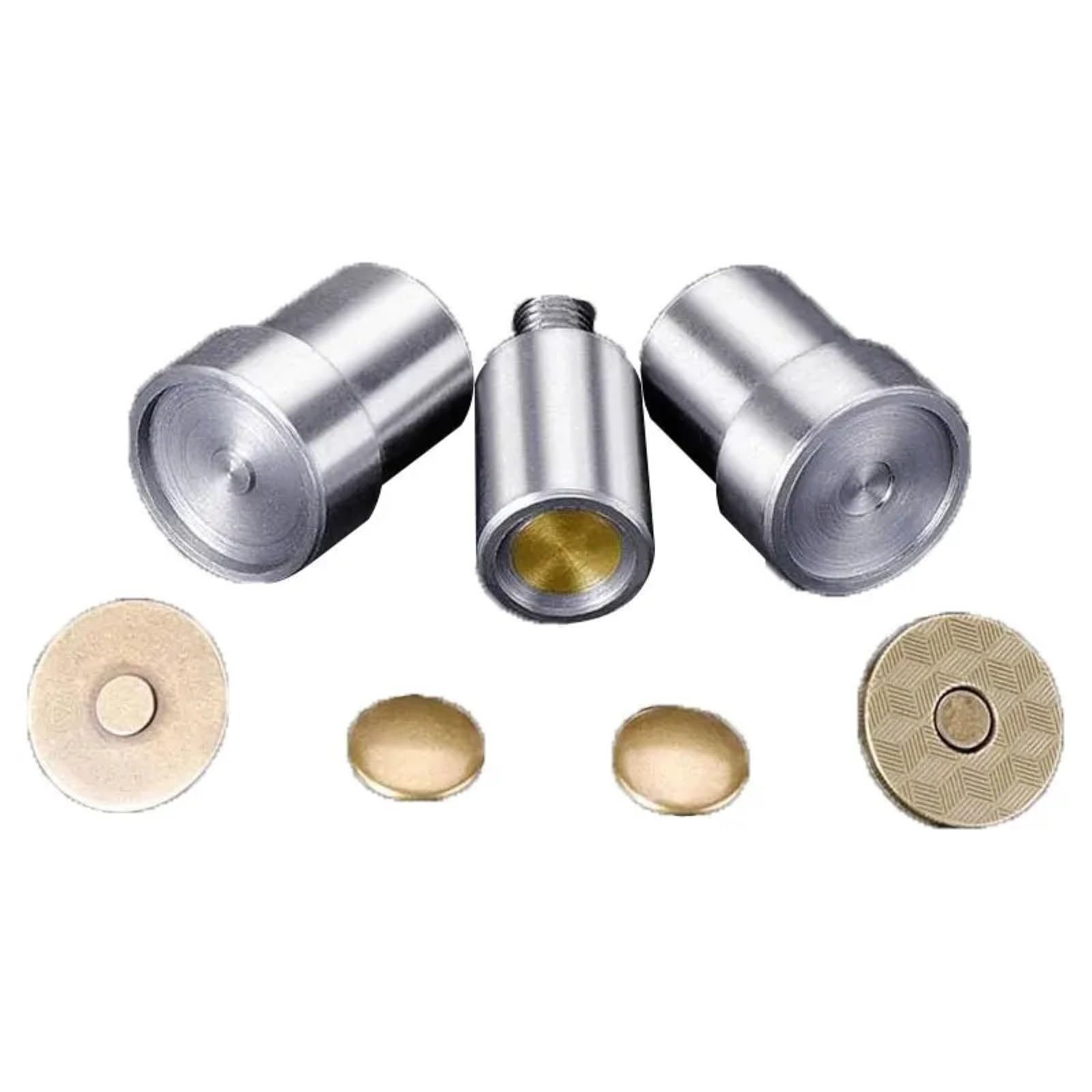 Snap Fasteners Botón Die Troquel de remache for molde botón magnético | Prensa manual Accesorios a presión de metal Herramientas Sujetador de ropa(Large button 18mm)