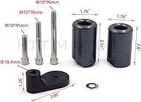 Vista 5 de HTTMT MT219-004-CN - Protector de choque deslizante de marco sin corte compatible con Suzuki Gsxr 1000 Gsx-R carbono 2001 2002