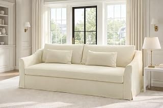 Heavy Duty Farlov Sofa Replacement Cover Compatible with IKEA Farlove Sofa or Loveseat Slipcover Only (Cotton Beige Width 86")