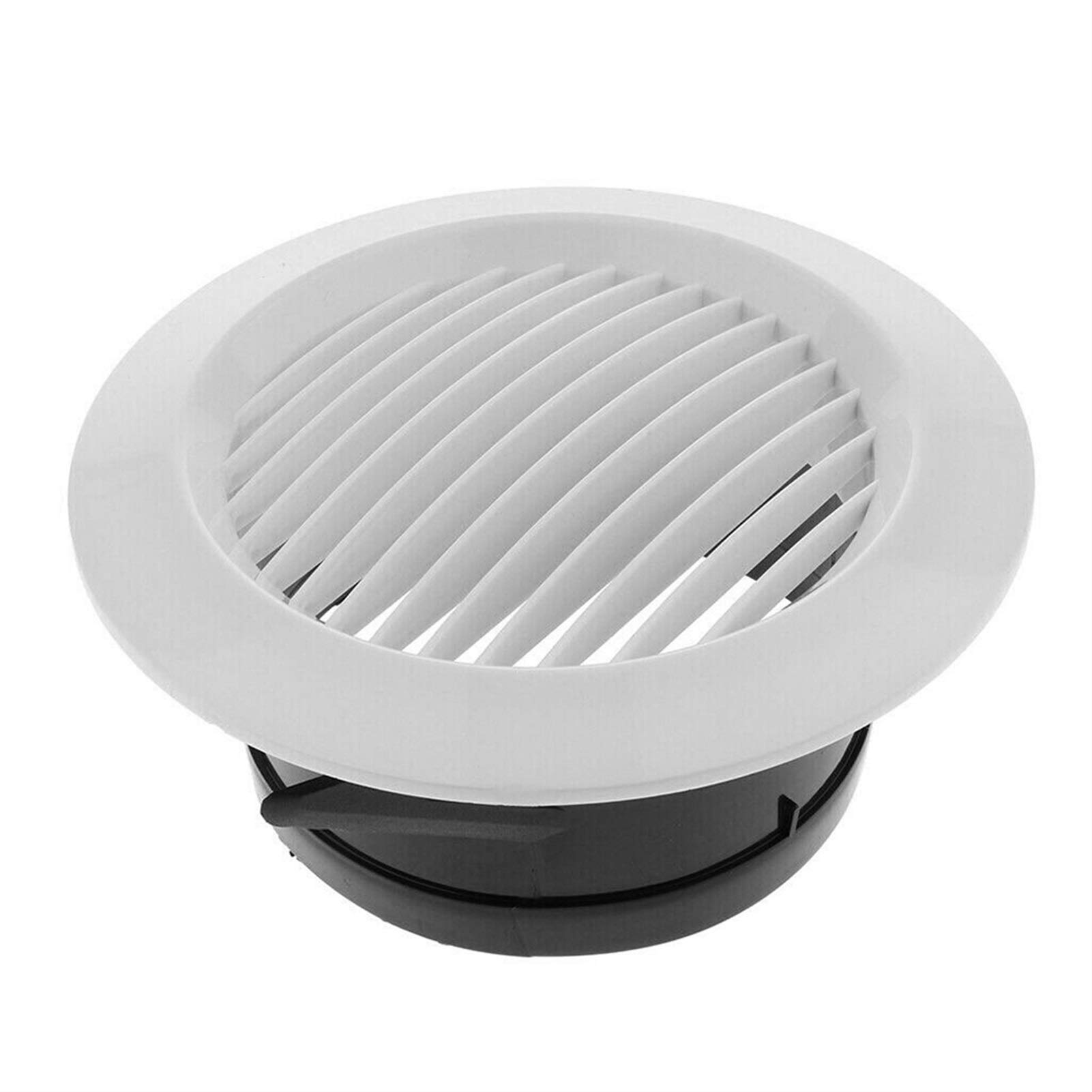 Griglia di ventilazione a parete a gravità in ABS | Grigio Chiaro 75, 100, 125, 150, 200 mm for Bagno Cucina Ufficio Ventilazione(Dia.100mm)