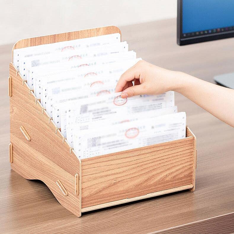 Amazon | レターケース 木製 レシート収納ボックス 取り外し可能