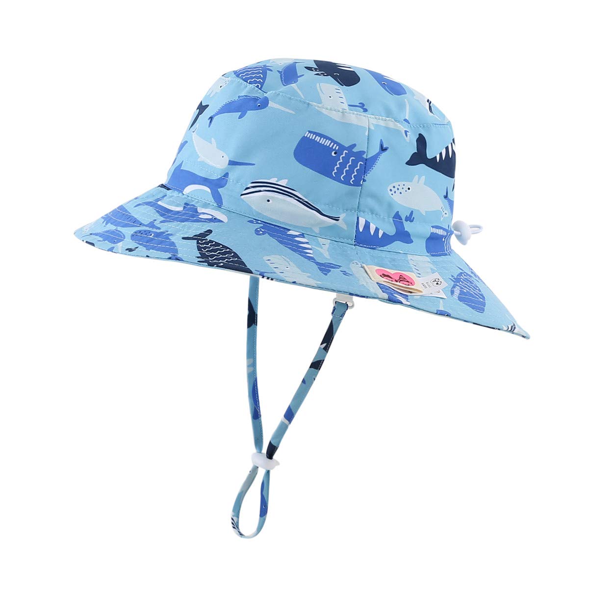 Magracy Sombrero de sol para niños pequeños UPF 50+ de ala ancha, sombreros de protección solar para bebés y niñas ajustables