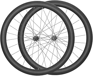 Jeu De Roues Carbone 50mm Pour Vélo De Route – Jantes 700C Clincher, Frein Sur Jante, Moyeu Inclus