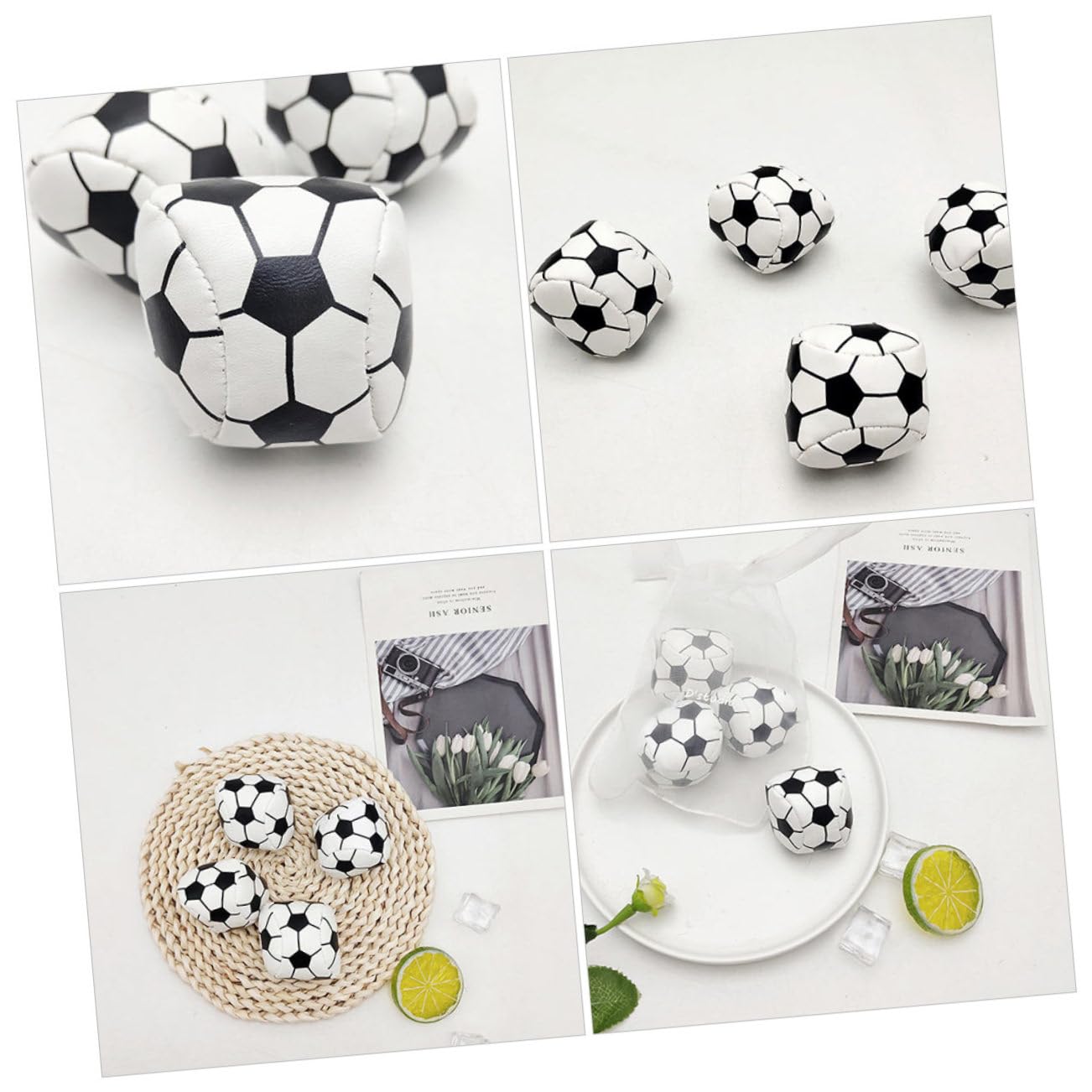 KOMBIUDA Bolsas De Arena Hechas A Mano Juguetes De Fútbol ​​Bolsas De Arena con Forma De Balón De Fútbol ​​Juguetes para Bolsas De Arena para Exteriores Juguetes para Pelota De