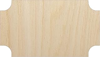 Movie Theater Raffle Ticket Solid Unfinished Wood Shape Piece Cutout for DIY Craft Projects - 1/8 Inch Thick - 6.25 Inch Size