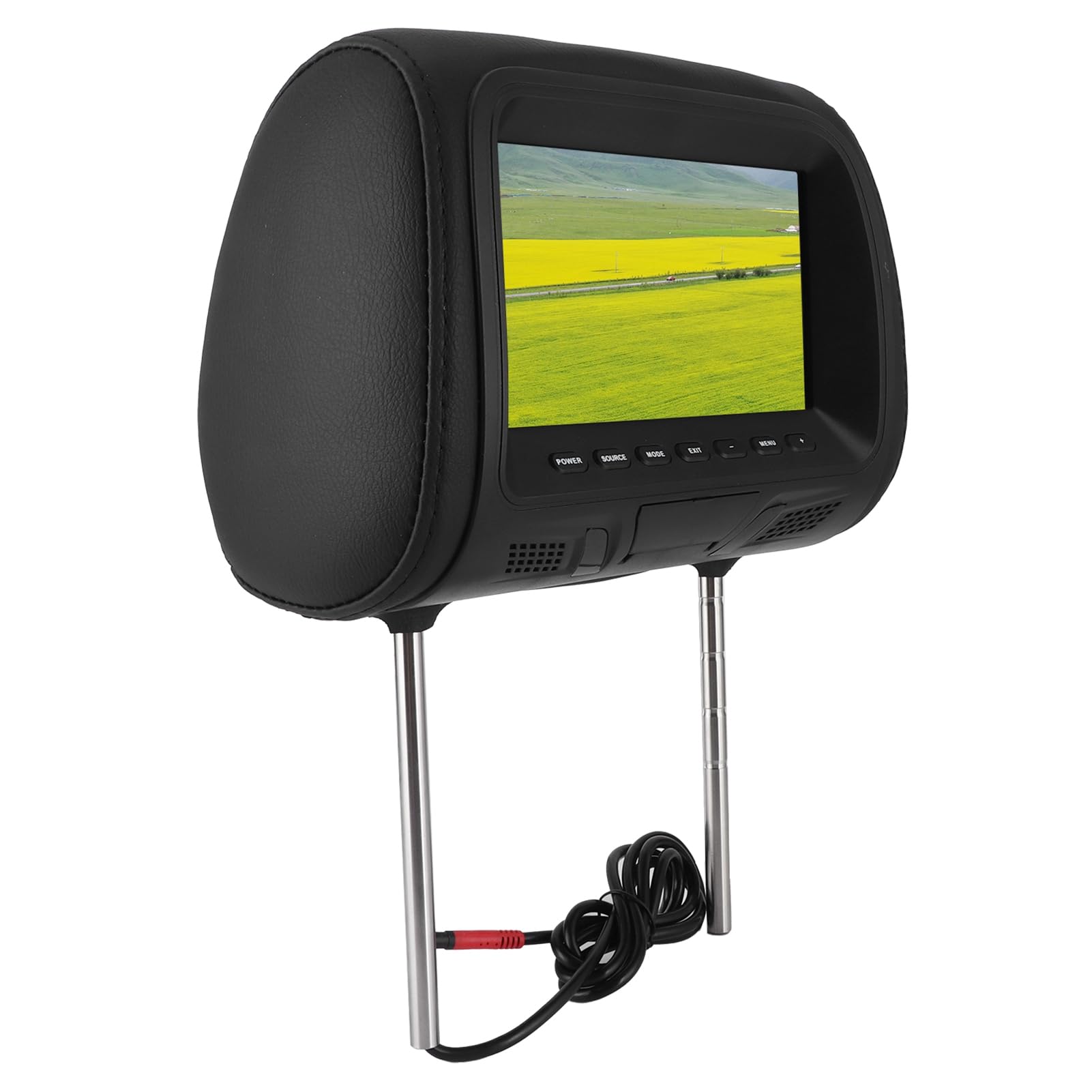 7-Zoll-Kopfstütz-MP5-Player, Hoch Auflösender Widescreen, 1024x600 Auflösung, Multifunktion menü, Einfache Installation, 2-Wege-Videoeingang, Sicher und Zuverlässig zu Bedienen,