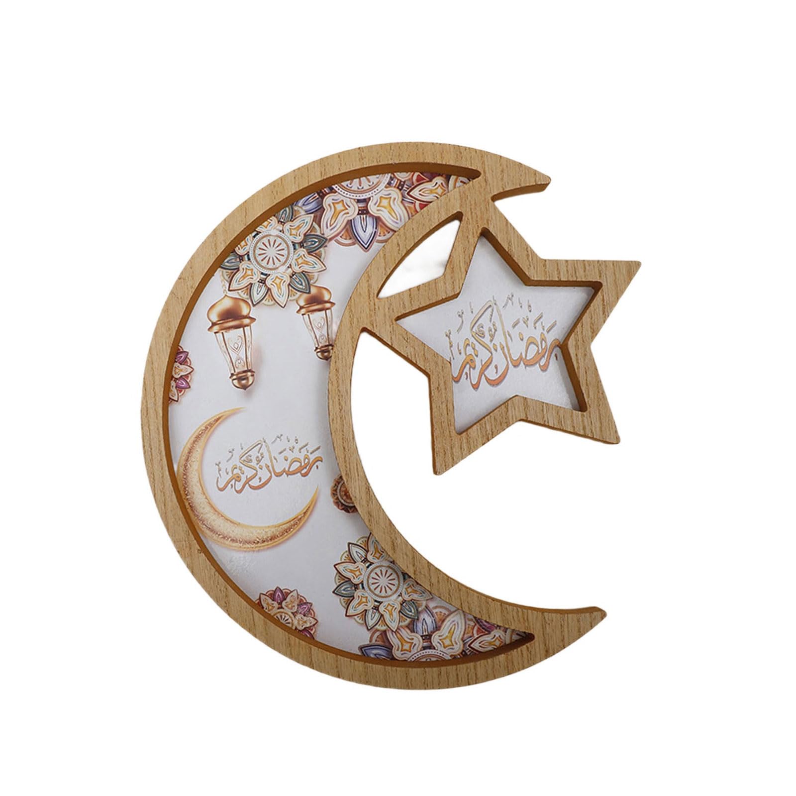 Elnwnnkc Decorative and Star Tray Holiday Snacks Platter Dessert Eid Festival Display Plate for Home and Restaurant Use Modern Eid Decoration