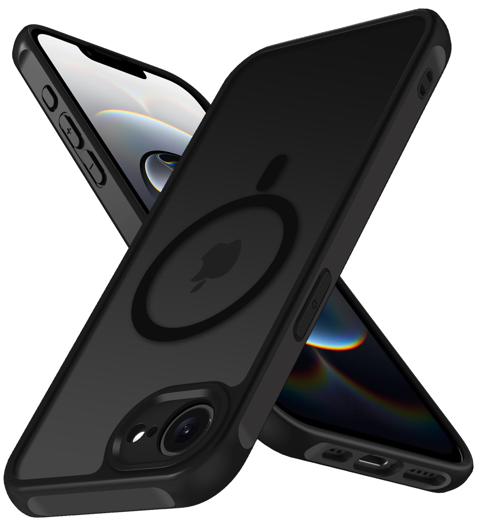 iVoler Cover Magnetica per iPhone 17e / iPhone 16e, [Compatibile con MagSafe] [Protezione Antiurto di Grado Militare] Custodia Anti-graffi Traslucida Opaca Posteriore Sottile Case, Nero