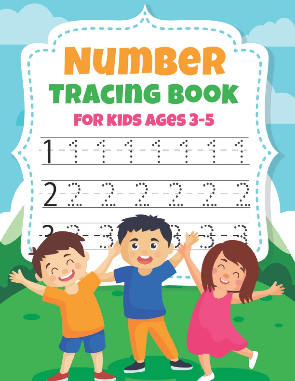 Number Tracing Book For Kids Ages 3-5: Trace Numbers Practice Workbook for Preschool, Kindergarten, and Kids Ages 3-5 (Math Activity Book For Children)