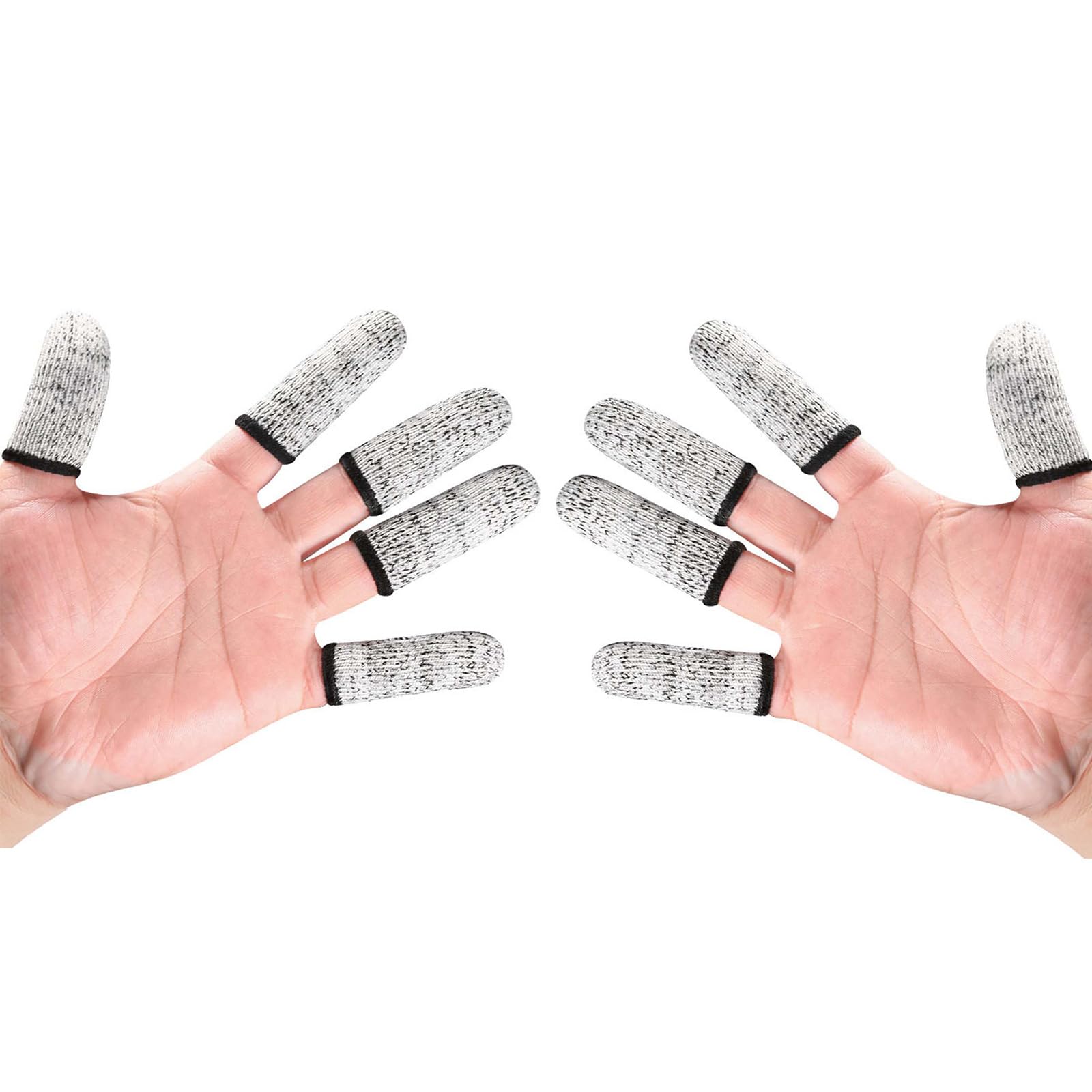 Hgenahgtf Grey Multipurpose Anti Cut Work Gloves Finger Covers Nonslip Heavy Duty Hppe Fabric Suitable For Mechanics Gardeners Artists Finger Covers