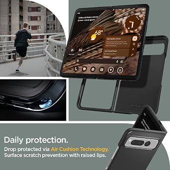 Spigen Thin Fit Designed for Pixel Fold Case (2023) [Military-Grade Protection] - Black