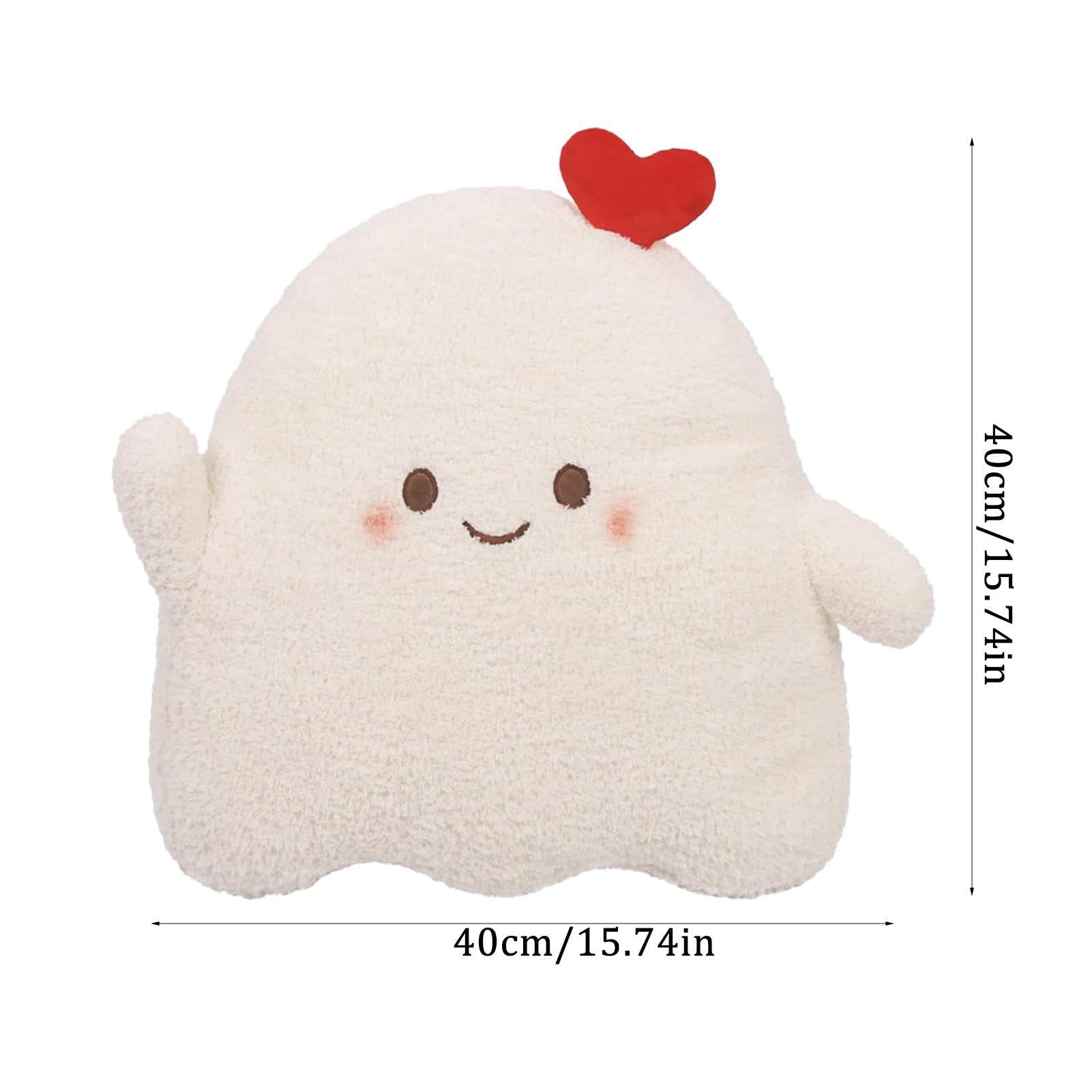 Weißer Geister-Plüsch – Süßes Halloween-Kuscheltier Oder Kissen, Ca. 30 Cm