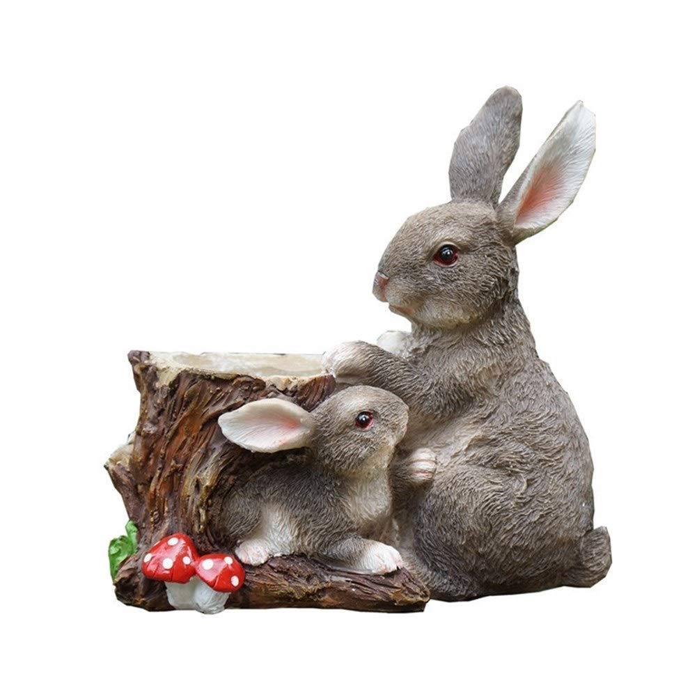 Gartenfigur Kaninchen Aus Harz – Wasserdicht, Ca. 30x13,5x11 Cm – Für Garten, Rasen Oder Indoor-Deko