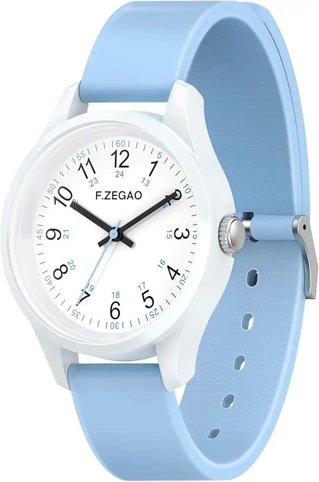 Relógio feminino impermeável de 100 m, fácil leitura, simples, com pulseira de silicone macio para natação, 40 mm de diâmetro
