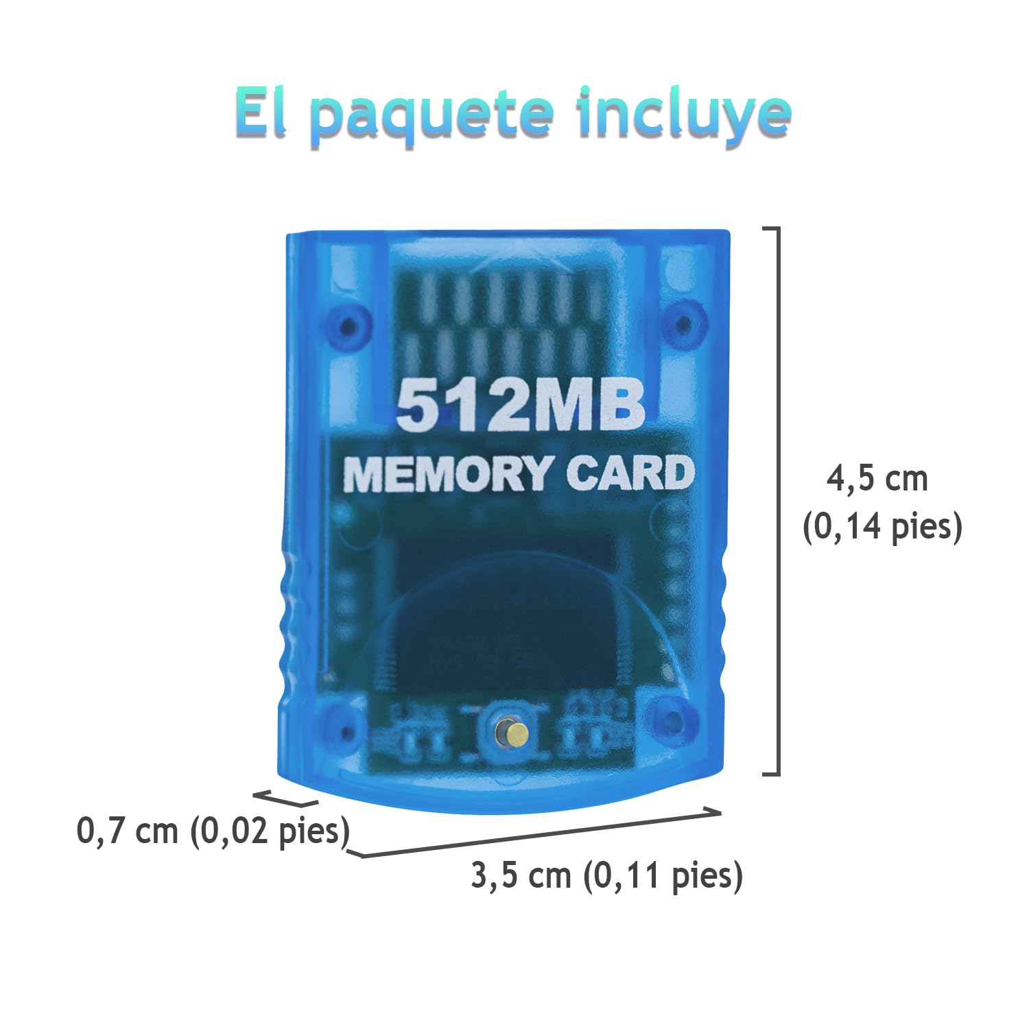 Mcbazel Tarjeta de Memoria de Almacenamiento para Juegos de 512 MB para Consola Wii/Gamecube GC