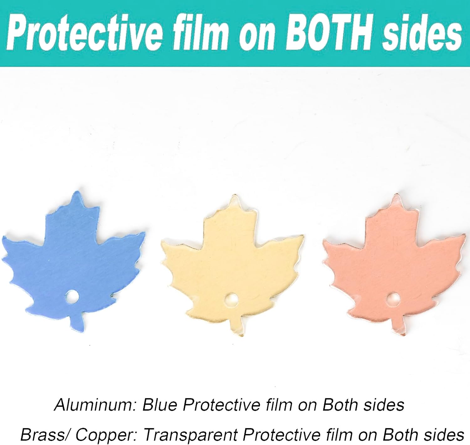 ABBECIAO 1 1/4" 20PACK Maple Leaf Copper Stamping Blanks Forest Woodlands Tree Fall Canada Leaves for Pet ID Name Tags and Jewelry Making 14ga. Thick