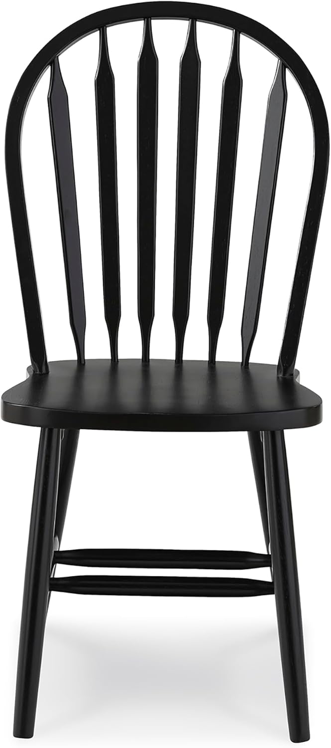 IC INTERNATIONAL CONCEPTS Windsor Solid Wood Arrowback Chair in Black