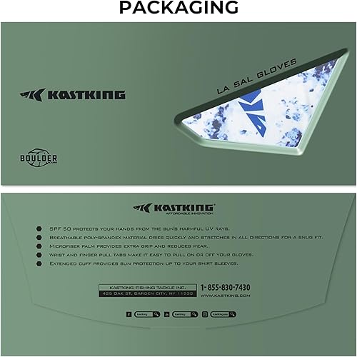 Miniatura 10 de KastKing La Sal Guantes de pesca UPF50+ Guantes de sol Guantes de protección UV Guantes sin dedos para hombres y mujeres para exteriores, kayak,